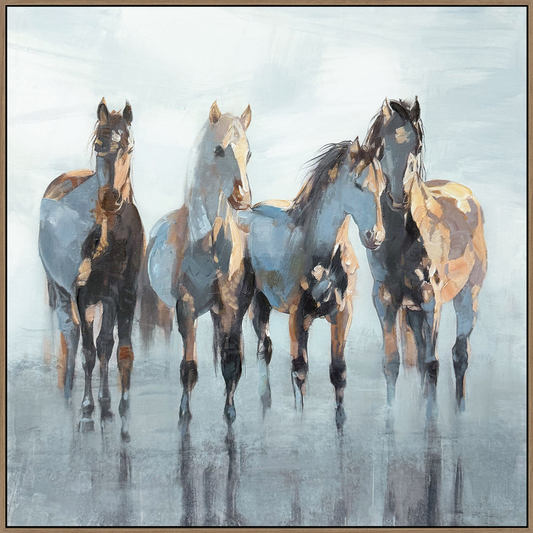 Equine Grace I Hand-painted Canvas in Frame