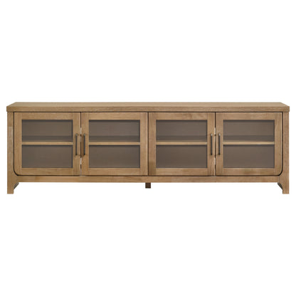 Brenham 79-inch 4-door TV Stand Media Console Light Oak