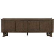 Trotter 71-inch 4-Door Wood TV Stand Media Console Brown