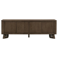 Trotter 71-inch 4-Door Wood TV Stand Media Console Brown