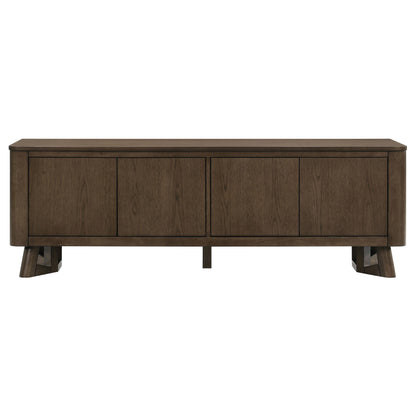 Trotter 71-inch 4-Door Wood TV Stand Media Console Brown