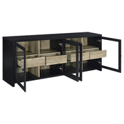 Denison 3-piece Entertainment Center 79-inch TV Stand Black
