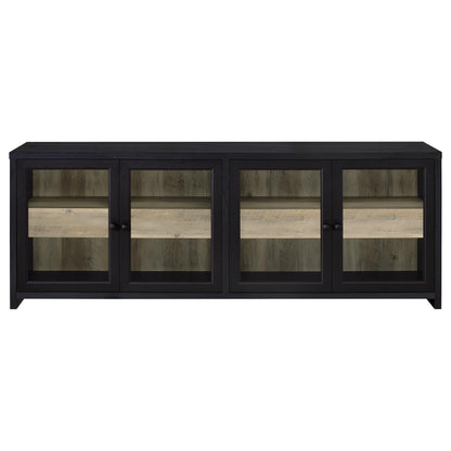 Denison 3-piece Entertainment Center 79-inch TV Stand Black