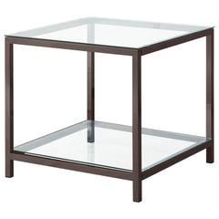 Trini Coffee and End Table Set Black Nickel