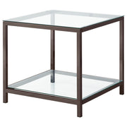 Trini Coffee and End Table Set Black Nickel