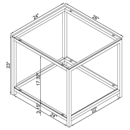 Trini Coffee and End Table Set Black Nickel