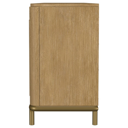 Consola multimedia con soporte para TV de 2 puertas Arini Rattan Cane