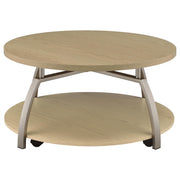 Dacre 3-piece Round Coffee and End Table Set Greige