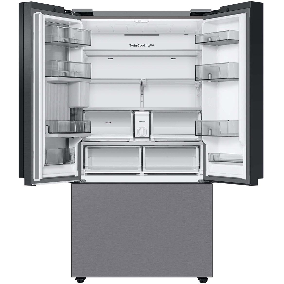 Samsung Bespoke 36-inch, 24 cu.ft. Counter-Depth French Door Refrigerator with Dual Ice Maker RF24BB6600QLAA IMAGE 3