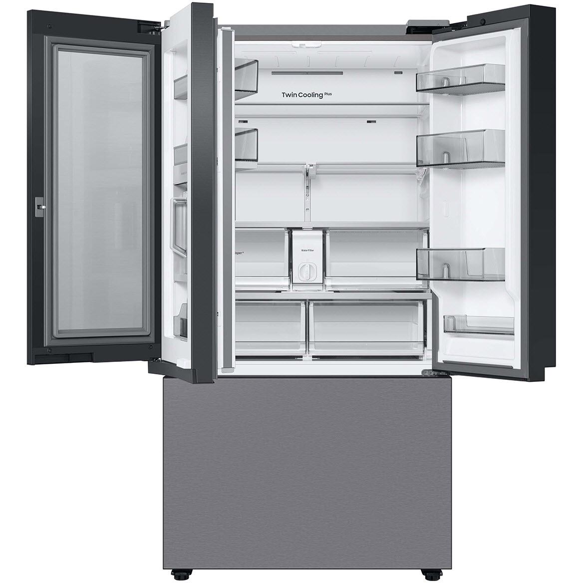 Samsung Bespoke 36-inch, 24 cu.ft. Counter-Depth French Door Refrigerator with Dual Ice Maker RF24BB6600QLAA IMAGE 4