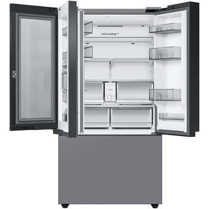 Samsung Bespoke 36-inch, 24 cu.ft. Counter-Depth French Door Refrigerator with Dual Ice Maker RF24BB6600QLAA IMAGE 4