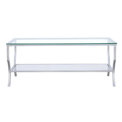 Saide Rectangular Glass Top Coffee Table Chrome
