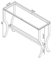 Saide Rectangular Glass Top Entryway Console Table Chrome