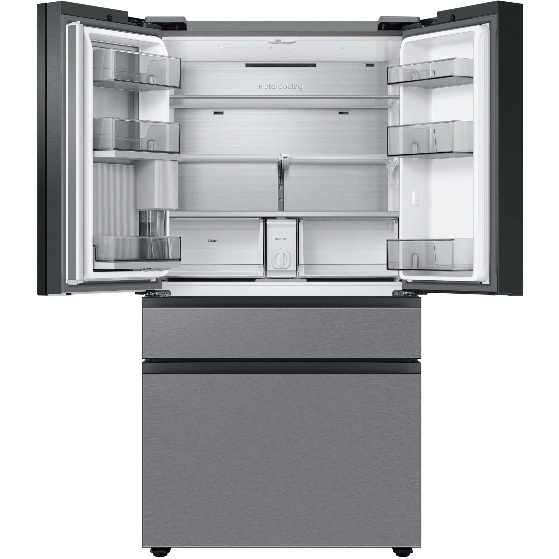 Samsung Bespoke 36-inch, 23 cu.ft. Counter-Depth 4-Door Refrigerator with Dual Ice Maker RF23BB8600QLAA IMAGE 3