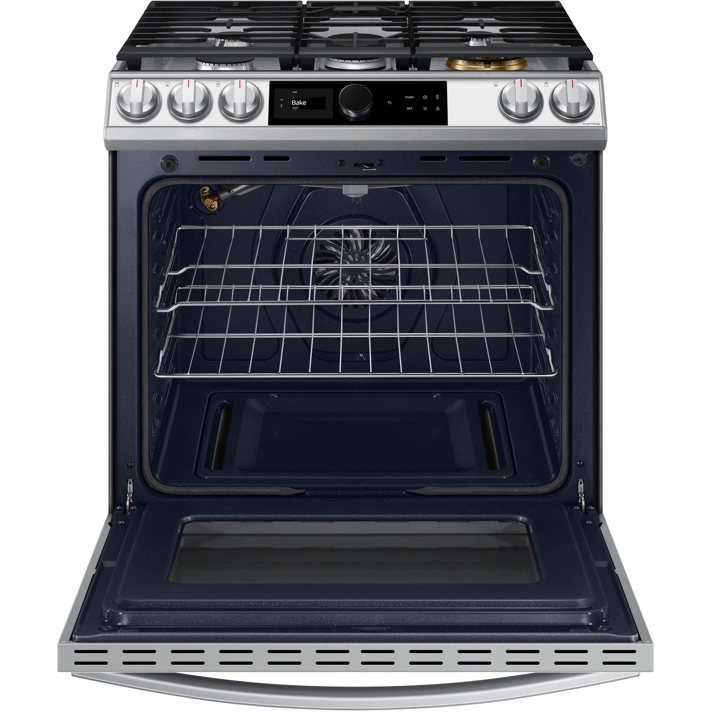 Samsung 30-inch Slide-in Gas Range with Air Fry Technology NX60BB871112/AA IMAGE 2