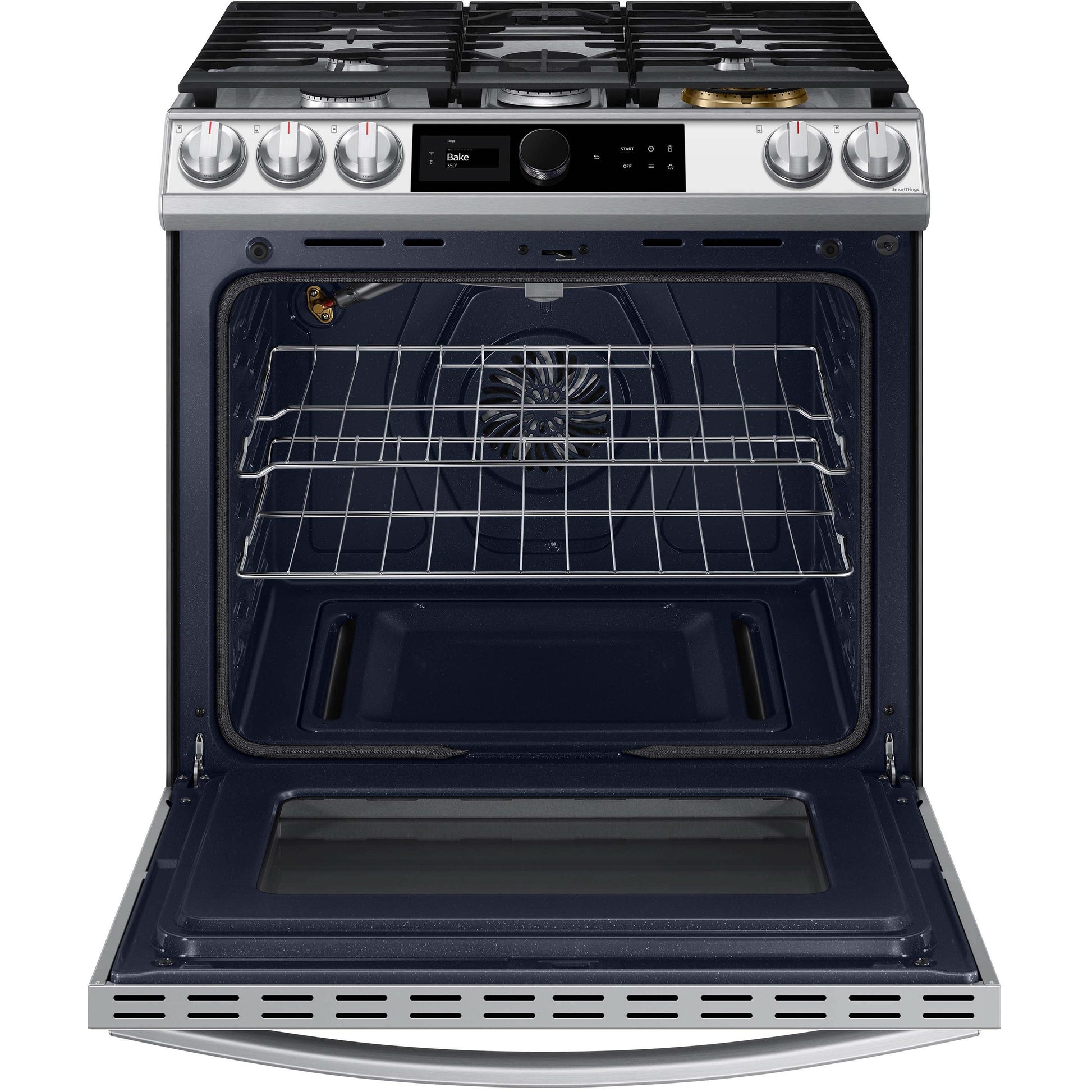 Samsung 30-inch Slide-in Gas Range with Air Fry Technology NX60BB871112/AA IMAGE 2