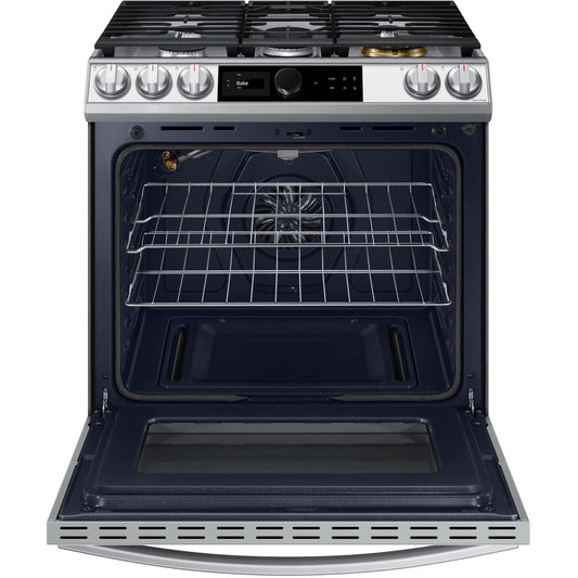 Samsung 30-inch Slide-in Gas Range with Air Fry Technology NX60BB871112/AA IMAGE 2