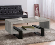Mesa de centro Dinard de madera de ingeniería, color gris Driftwood