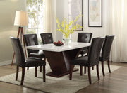 Mesa de comedor rectangular Forbes de 162 cm con tablero de mármol