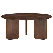 Juego de mesa de centro y auxiliar de madera maciza Dale marrón