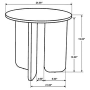 Juego de mesa de centro y auxiliar de madera maciza Dale marrón