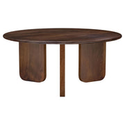 Juego de mesa de centro y auxiliar de madera maciza Dale marrón
