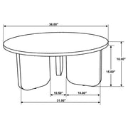 Mesa de centro redonda Dale de madera maciza de mango marrón