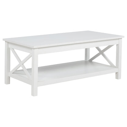 Skyview 44-inch Rectangular Lift Top Coffee Table White