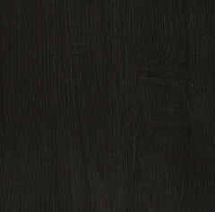 Mesa auxiliar redonda Dacre con tablero de madera de ingeniería, color carbón oscuro
