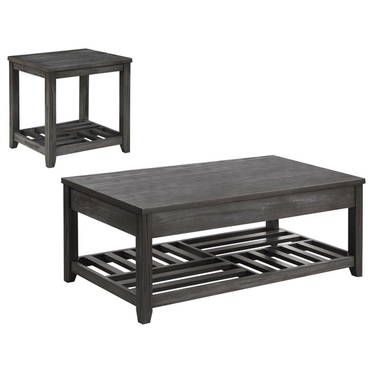 Cliffview Lift Top Coffee and End Table Set Grey
