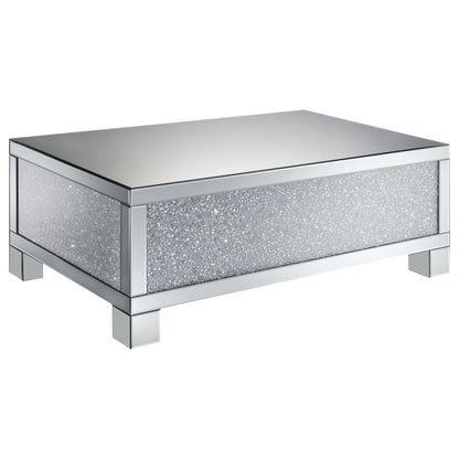 Gillian Mirrored Coffee and End Table Set Silver