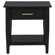 Lindenton 1-drawer Wood Occasional Side End Table Black