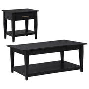Lindenton 2-piece Wood Lift-Top Coffee and End Table Set Black