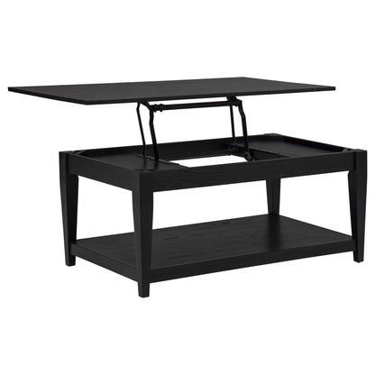 Lindenton 2-piece Wood Lift-Top Coffee and End Table Set Black