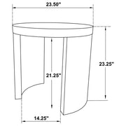 Sweeney 24-inch Round Wood Occasional Side End Table Black