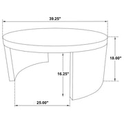 Sweeney 39-inch Round Wood Occasional Cocktail Coffee Table Black