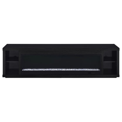 Deiter 79-inch TV Stand Fireplace Media Console Black
