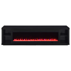Deiter 79-inch TV Stand Fireplace Media Console Black