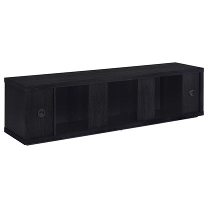 Deiter 79-inch TV Stand Fireplace Media Console Black