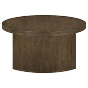 Sweeney 39-inch Round Wood Occasional Cocktail Coffee Table Dark Walnut