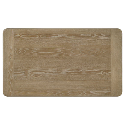 Adina Rectangular Wood Coffee Table Distressed Light Brown