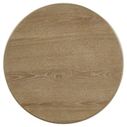 Adina Round Wood Side End Table Distressed Light Brown