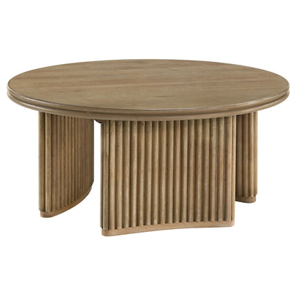 Adina Coffee Table Set Distressed Light Brown