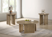 Adina Coffee Table Set Distressed Light Brown