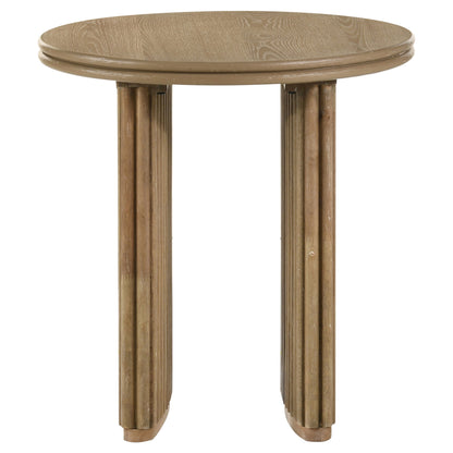 Adina Coffee Table Set Distressed Light Brown