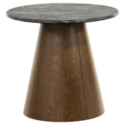 Franklin 2-piece Round SmartTop™ Pedestal Coffee Table Set Grey and Dark Brown