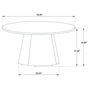 Franklin 36-inch Round SmartTop™ Pedestal Coffee Table Grey and Dark Brown