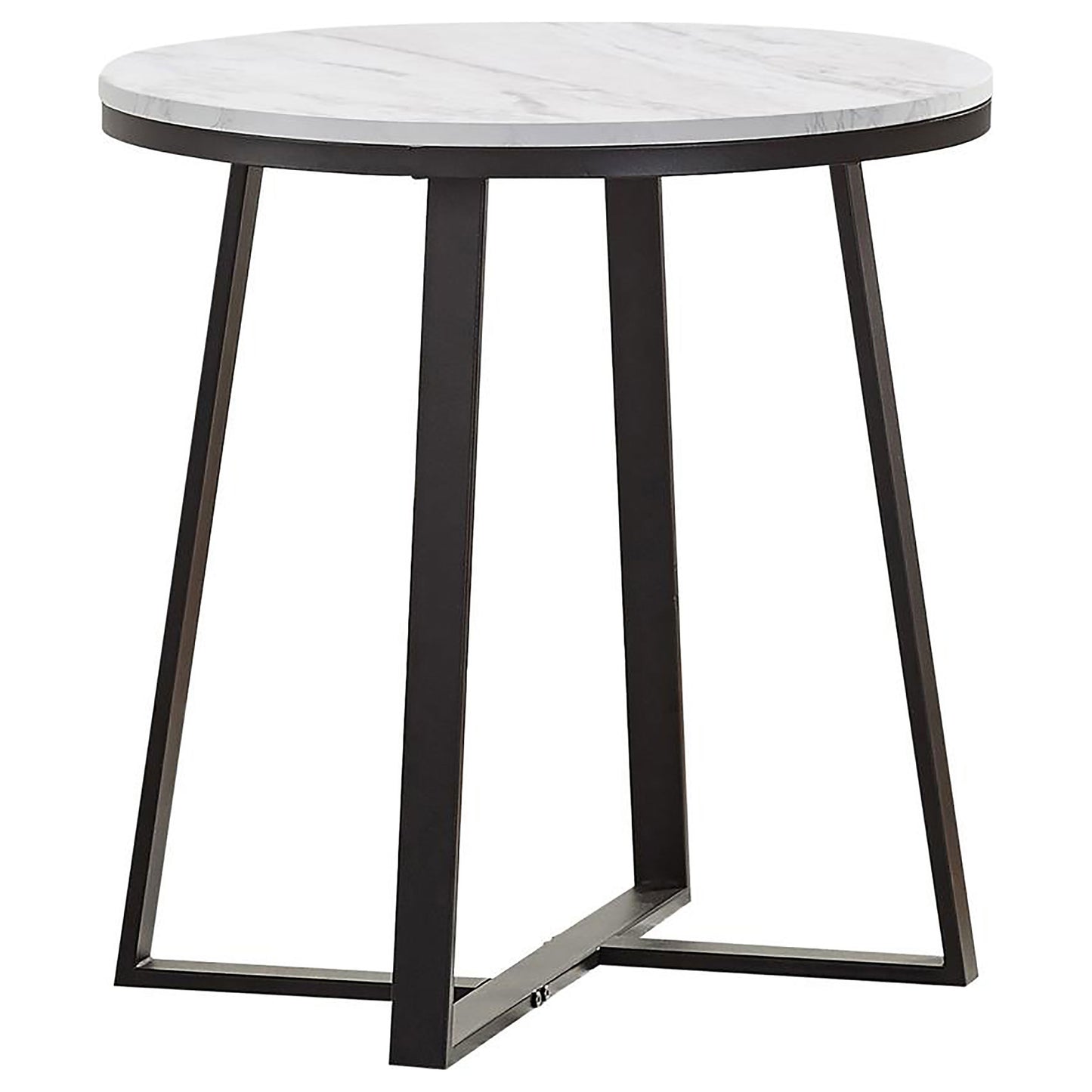 Hugo Coffee and End Table Set White Faux Marble