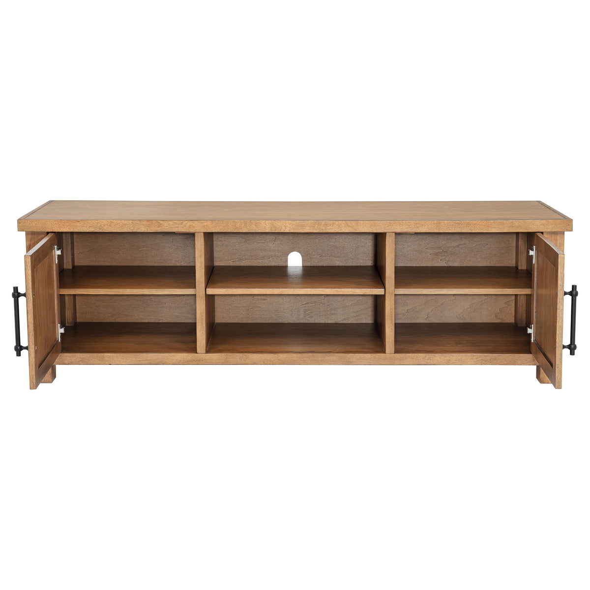 Beasley 2-Door 71-Inch Wood TV Stand Media Console Golden Oak