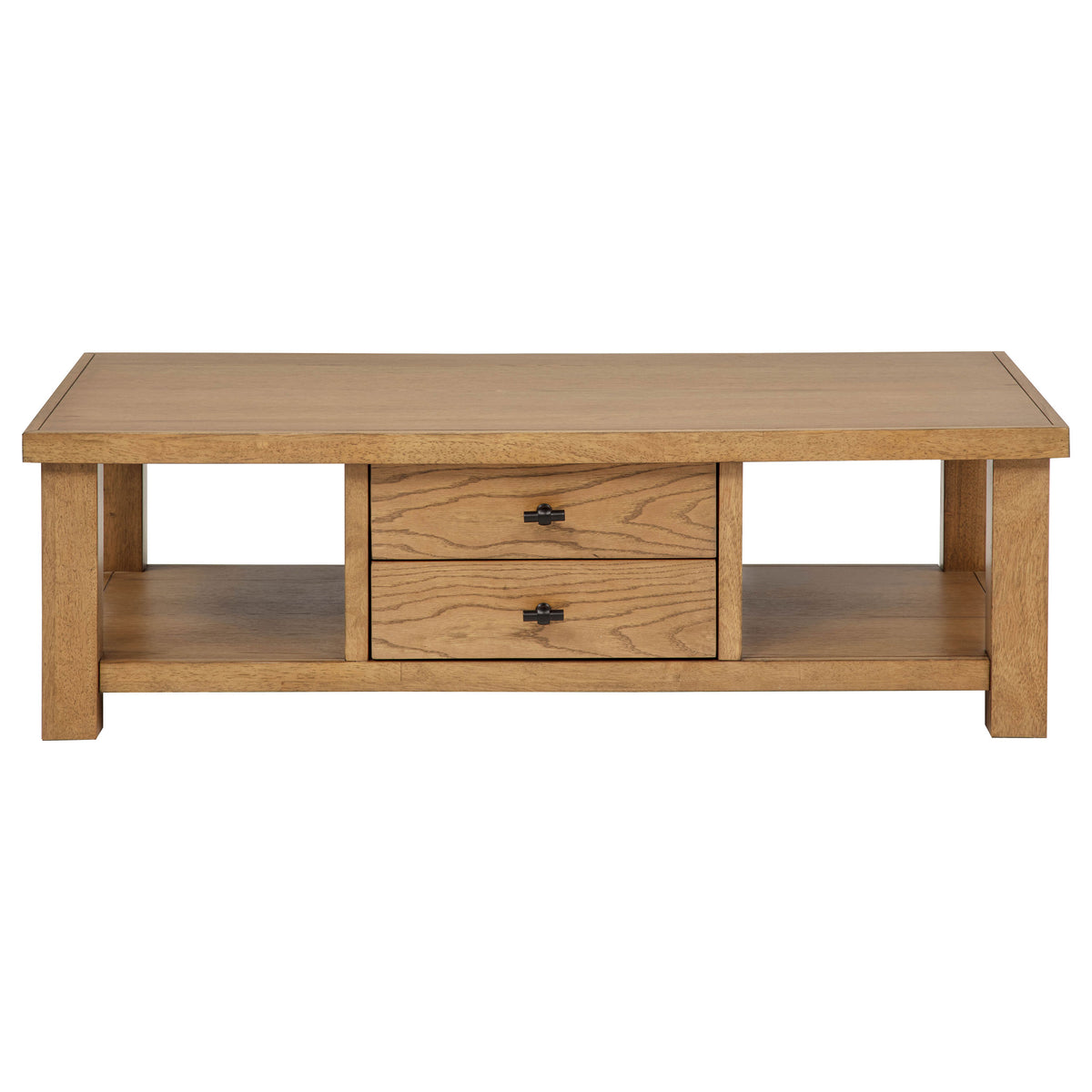 Beasley 4-Drawer Wood Coffee Table Golden Oak